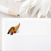 Geanimeerde Thanksgiving Cornucopia Etiket (Insitu)