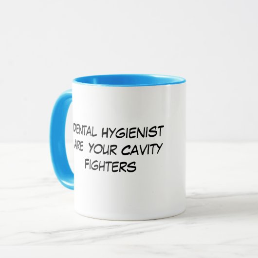 Geanimeerde Tooth-achtergrond Mok (Voorkant links)