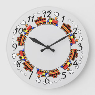 Geanimeerde trein grote klok