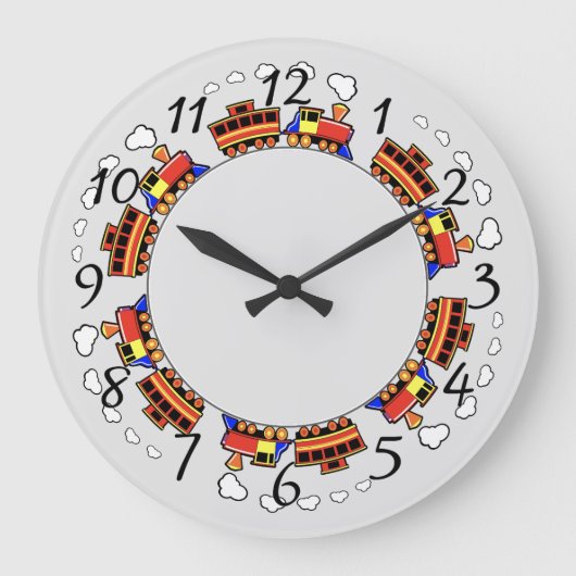 Geanimeerde trein grote klok (Voorkant)