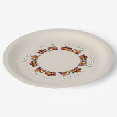 Geanimeerde trein papieren bordje (Gekanteld)