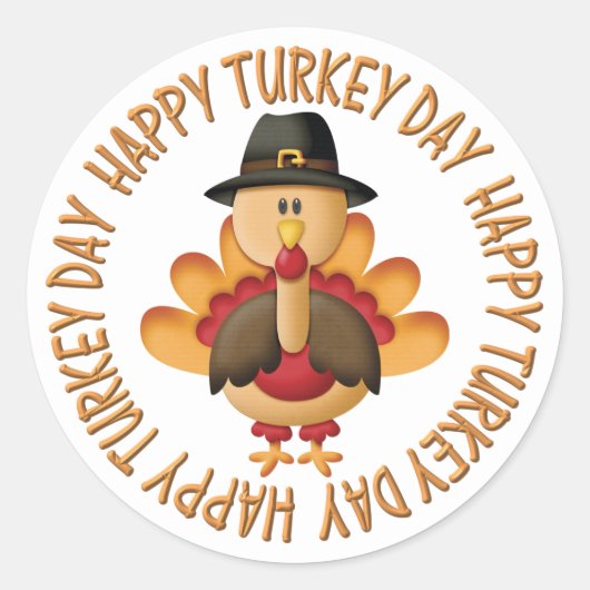 Geanimeerde Turkse tickers Ronde Sticker (Voorkant)