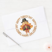 Geanimeerde Turkse tickers Ronde Sticker (Envelop)