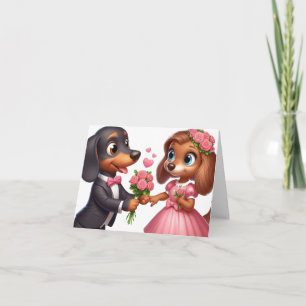 Geanimeerde valentijnskaart van een teckel kaart
