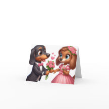 Geanimeerde valentijnskaart van een teckel