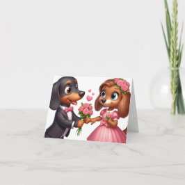 Geanimeerde valentijnskaart van een teckel kaart
