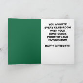 Geanimeerde Verjaardag Kaart van de Leraar (Binnen)