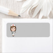 Geanimeerde verpleegster etiket (Insitu)