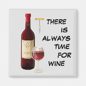 Geanimeerde wijnfles en -glas magneet (Voorkant)