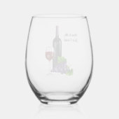 Geanimeerde wijnfles met glazen magneet (Voorkant)