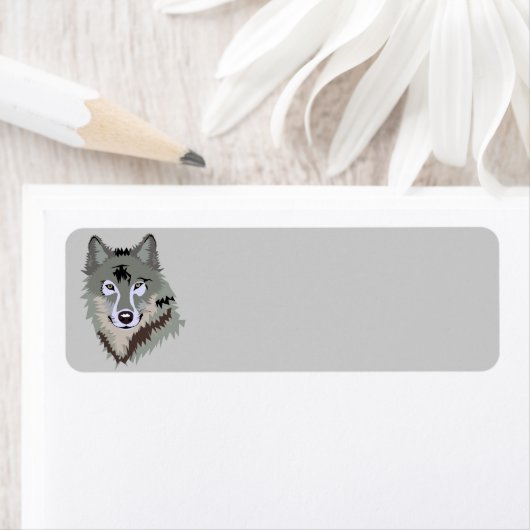 Geanimeerde Wolf Face Etiket (Insitu)