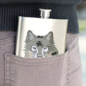 Geanimeerde Wolf Heupfles (Voorbeeld)