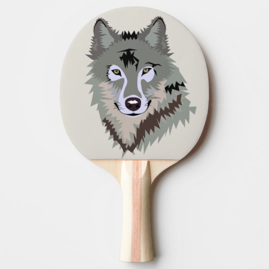 Geanimeerde Wolf Tafeltennisbatje (Voorkant)