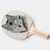 Geanimeerde Wolf Tafeltennisbatje (Zijkant)