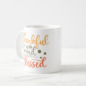 Geankelijke en versleten Thanksgiving Koffiemok (Voorkant links)