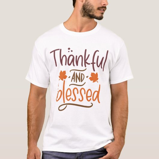 Geankelijke en versleten Thanksgiving T-shirt (Voorkant)