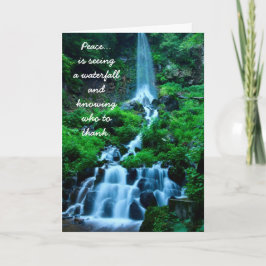 Geankerd Grateful Peace Beauful Waterfall Forest Bedankkaart