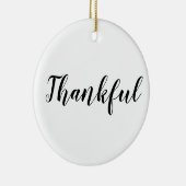 Geankerde zwarte, witte, aangepaste kerstmis keramisch ornament (Rechts)