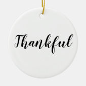 Geankerde zwarte, witte, aangepaste kerstmis keramisch ornament (Voorkant)