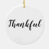 Geankerde zwarte, witte, aangepaste kerstmis keramisch ornament (Achterkant)