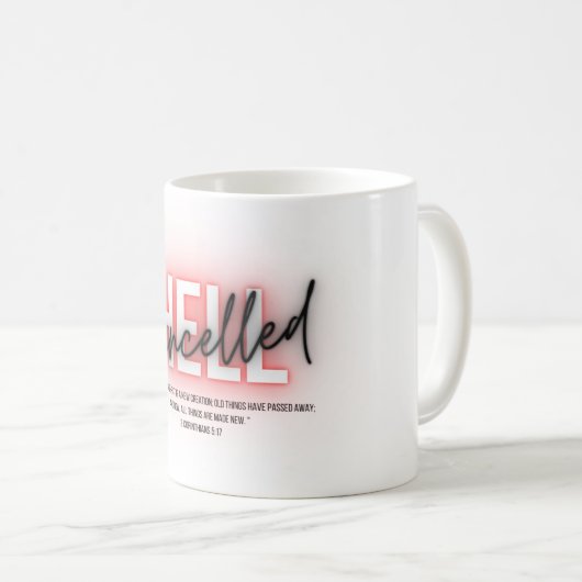 Geanneliseerde Hell scripture Coffee Cup Koffiemok (Voorkant rechts)