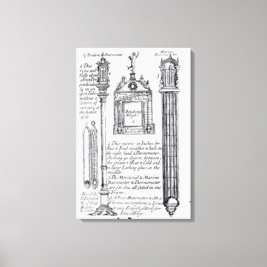 Geannoteerde illustratie van de slinger, diagonaal canvas afdruk (Voorkant)