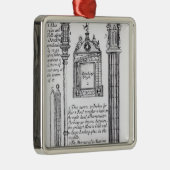 Geannoteerde illustratie van de slinger, diagonaal metalen ornament (Rechts)