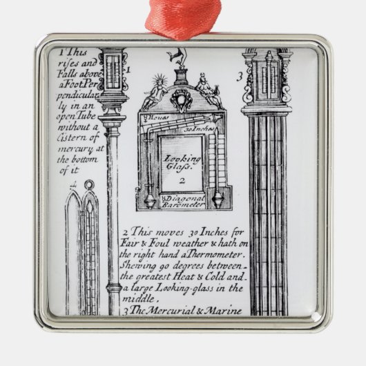 Geannoteerde illustratie van de slinger, diagonaal metalen ornament (Voorkant)