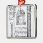 Geannoteerde illustratie van de slinger, diagonaal metalen ornament (Links)