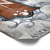 Geannoteerde kaart van Hazlan (Ravenloft) Poster (Hoek)