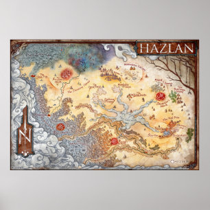 Geannoteerde kaart van Hazlan (Ravenloft) Poster