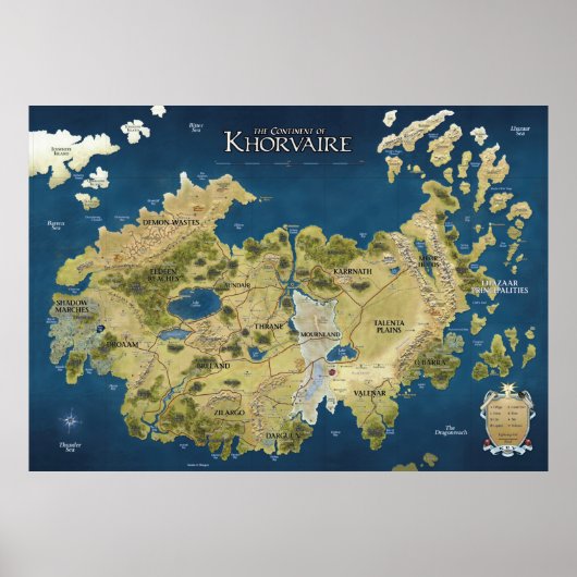 Geannoteerde kaart van Khorvaire (Eberron) Poster (Voorkant)