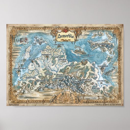 Geannoteerde kaart van Lamordia Poster (Voorkant)