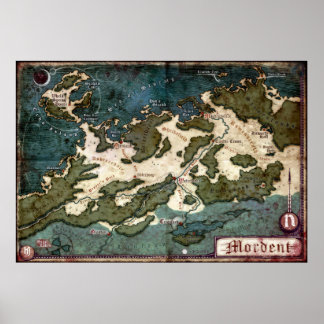 Geannoteerde plattegrond van ordent (Ravenloft) Poster