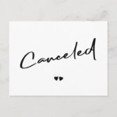Geannuleerd zwart-wit annuleert aankondiging briefkaart (Voorkant)