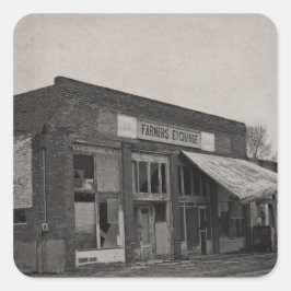 Geannuleerde diervoederwinkel vierkante sticker