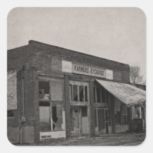 Geannuleerde diervoederwinkel vierkante sticker