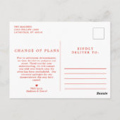 Geannuleerde gebeurtenis Uitgestelde nieuwe datum  Briefkaart (Achterkant)