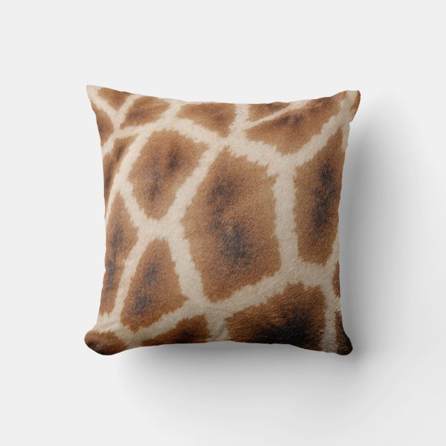 Geannuleerde Giraffe Pattern Wild Animal Print Gif Kussen (Voorkant)
