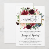 Geannuleerde Uitgestelde Bloemige Evenementenaanko Kaart (Voorkant / Achterkant)