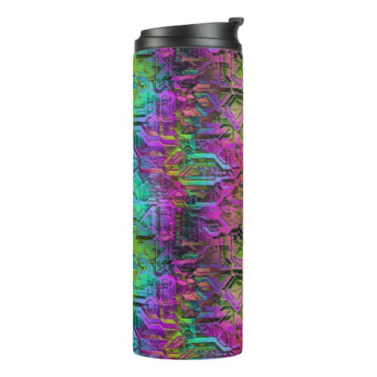 Geanodiseerd Regenboog Titanium Circuit: Thermosbeker (Gedraaid links)