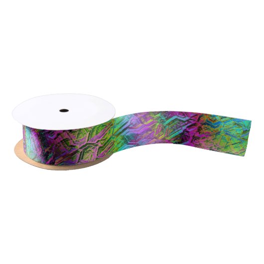 geanodiseerd regenboog titanium : satijnen lint (Spoel)