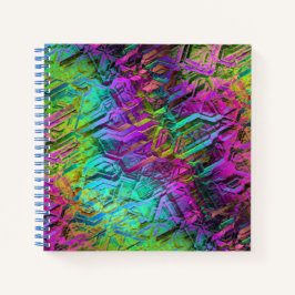 Geanodiseerd regenboogtitanium: notitieboek