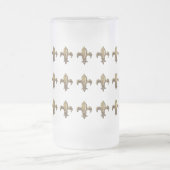 GEANTIQUEERDE GOLD FLEUR DE LIS PRINT MATGLAS BIERPUL (Center)
