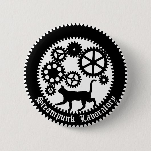 Gear Cat Ronde Button 5,7 Cm (Voorkant)