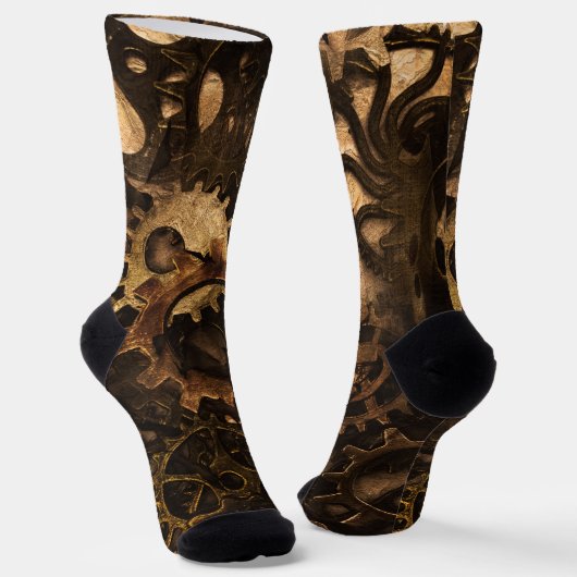 Gear Changer - Steampunk Gears & Cogs Socks Sokken (Gebogen)