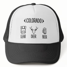 Gear, Deer, Beer Colorado Trucker Hat
