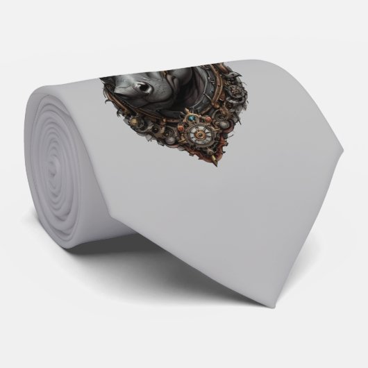 Gear Driven Giant: The Steampunk Hippo Stropdas (Opgerold)