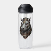 Gear Driven Giant: The Steampunk Hippo Waterfles (Achterkant)
