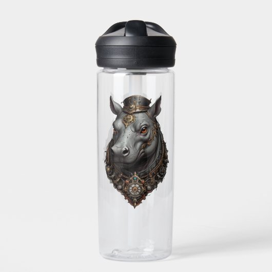 Gear Driven Giant: The Steampunk Hippo Waterfles (Voorkant)